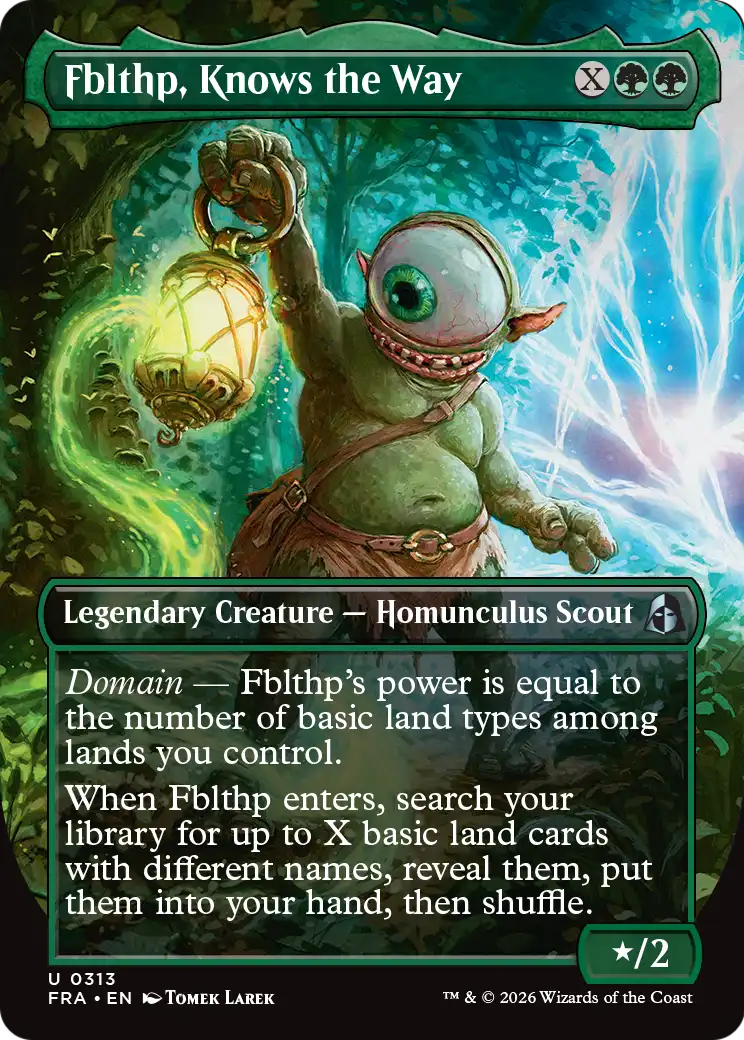 Fblthp, Knows the Way (Borderless) [Reality Fracture] | Card Citadel
