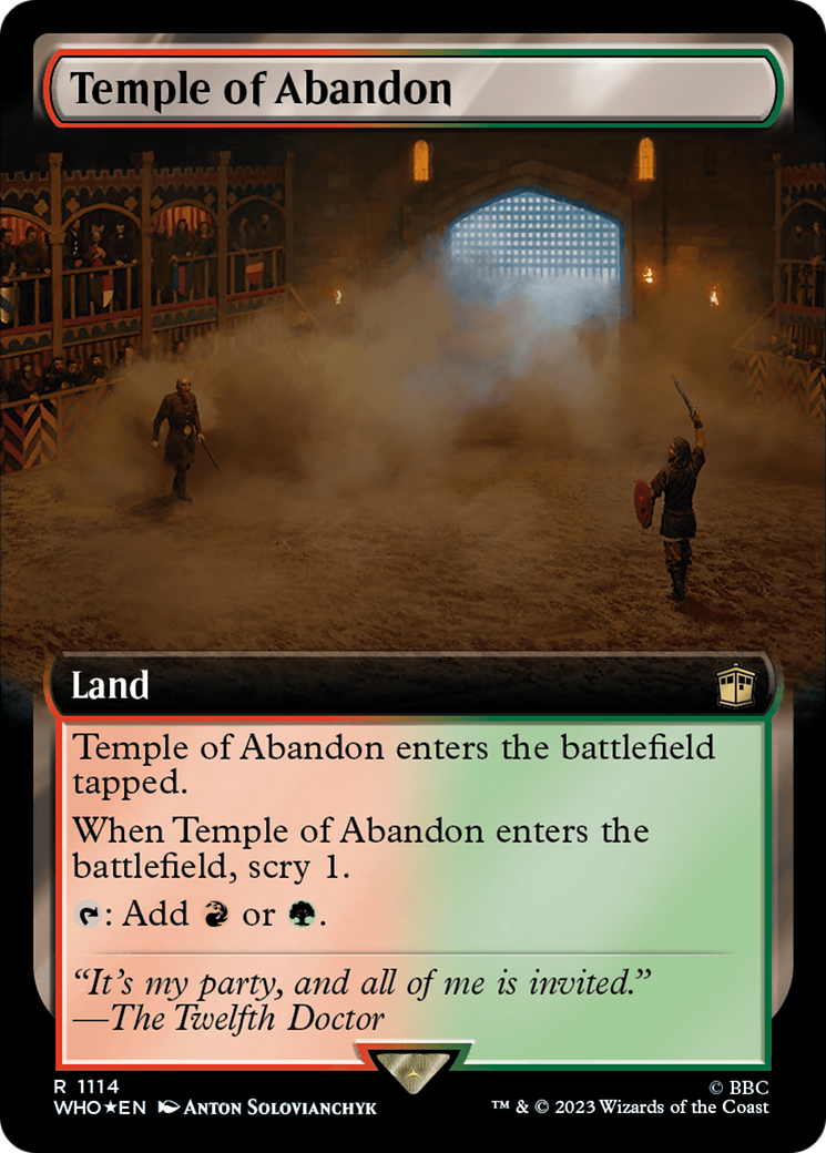 Temple of Abandon (Extended Art) (Surge Foil) [Doctor Who] | Card Citadel