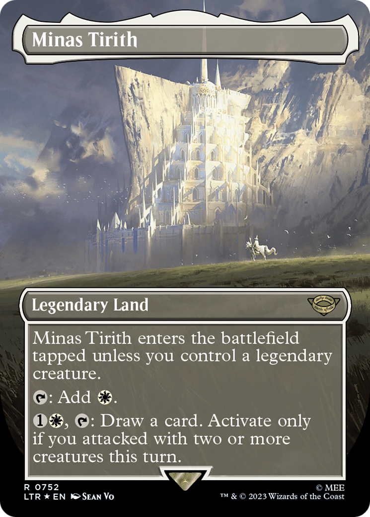 Minas Tirith (Borderless) (Surge Foil) [The Lord of the Rings: Tales of Middle-Earth] | Card Citadel