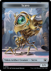 Feather // Servo Double-Sided Token [March of the Machine Commander Tokens] | Card Citadel