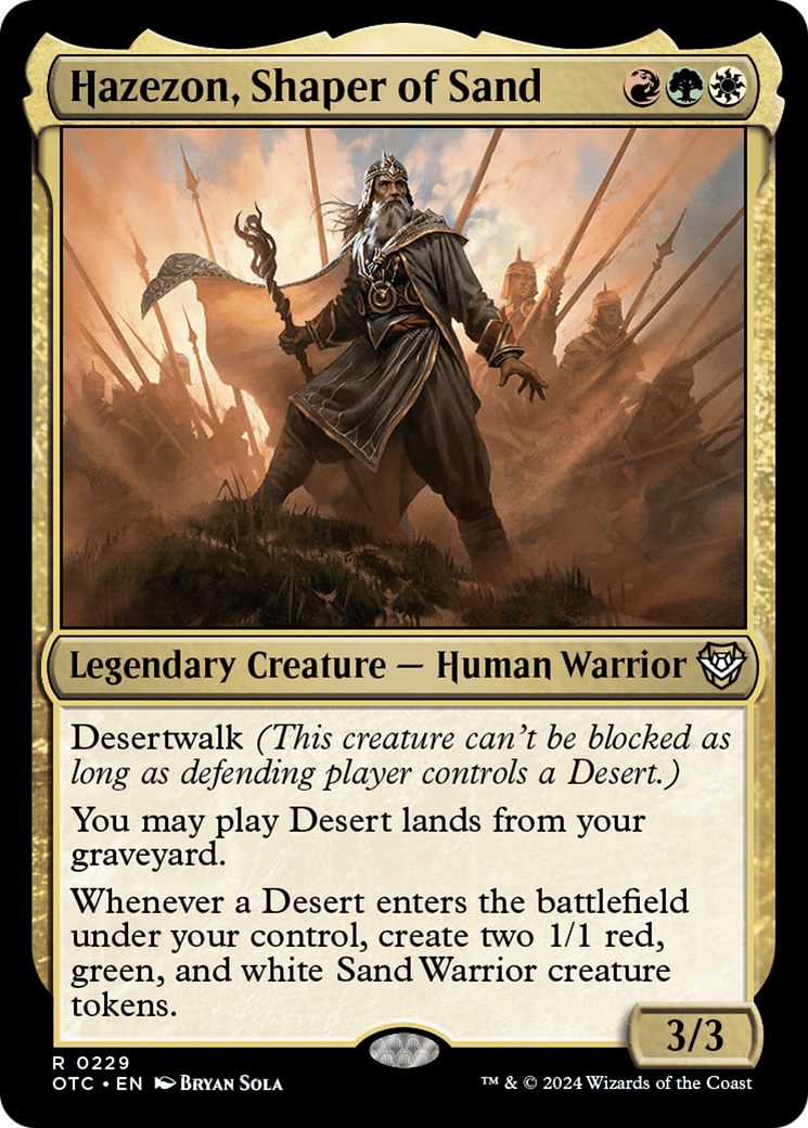 Hazezon, Shaper of Sand [Outlaws of Thunder Junction Commander] | Card Citadel