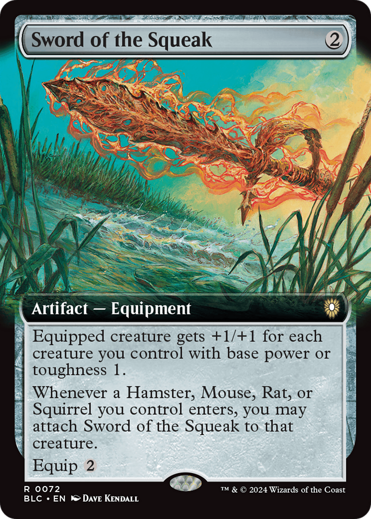 Sword of the Squeak (Extended Art) [Bloomburrow Commander] | Card Citadel