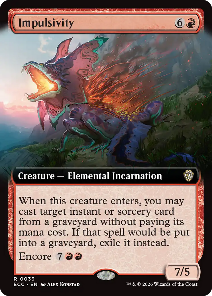 Impulsivity (Extended Art) [Lorwyn Eclipsed Commander] | Card Citadel