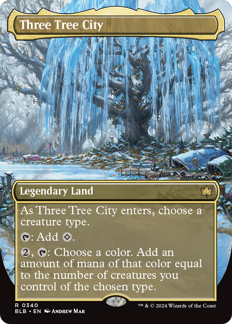 Three Tree City (Borderless) (0340) [Bloomburrow] | Card Citadel