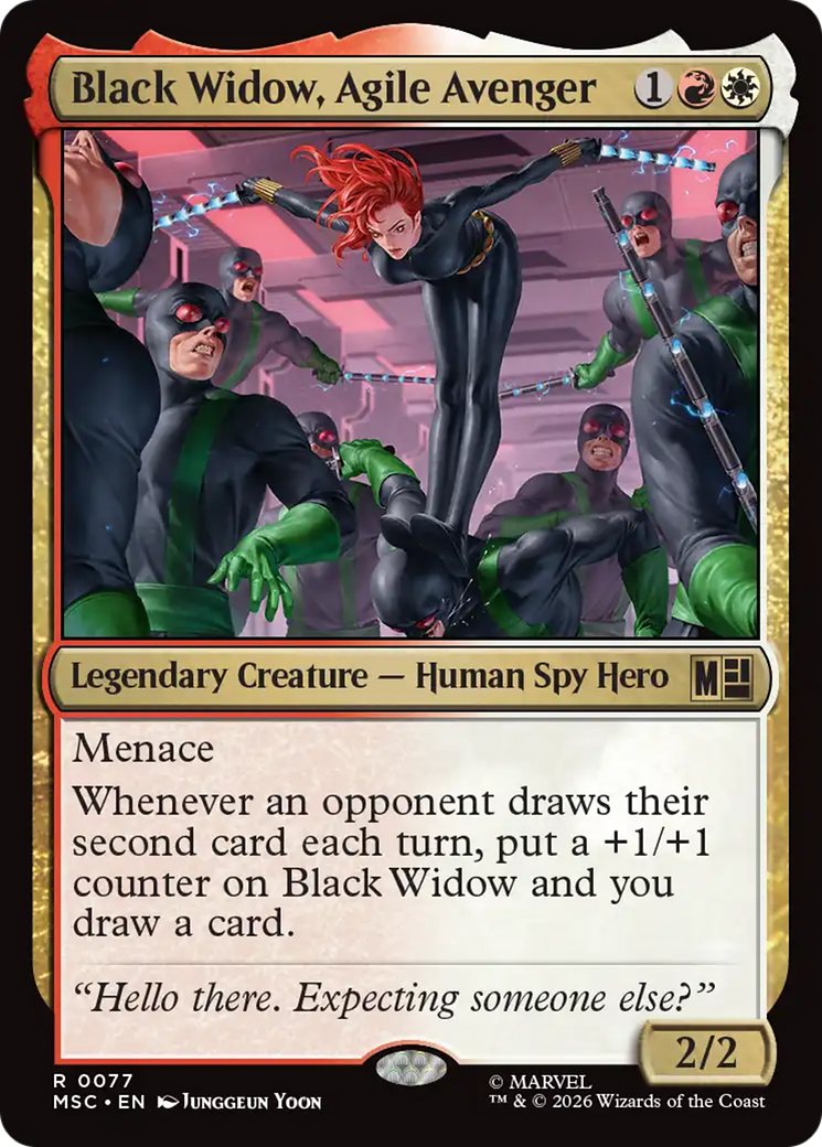 Black Widow, Agile Avenger (Surge Foil) [Marvel Super Heroes Commander] | Card Citadel