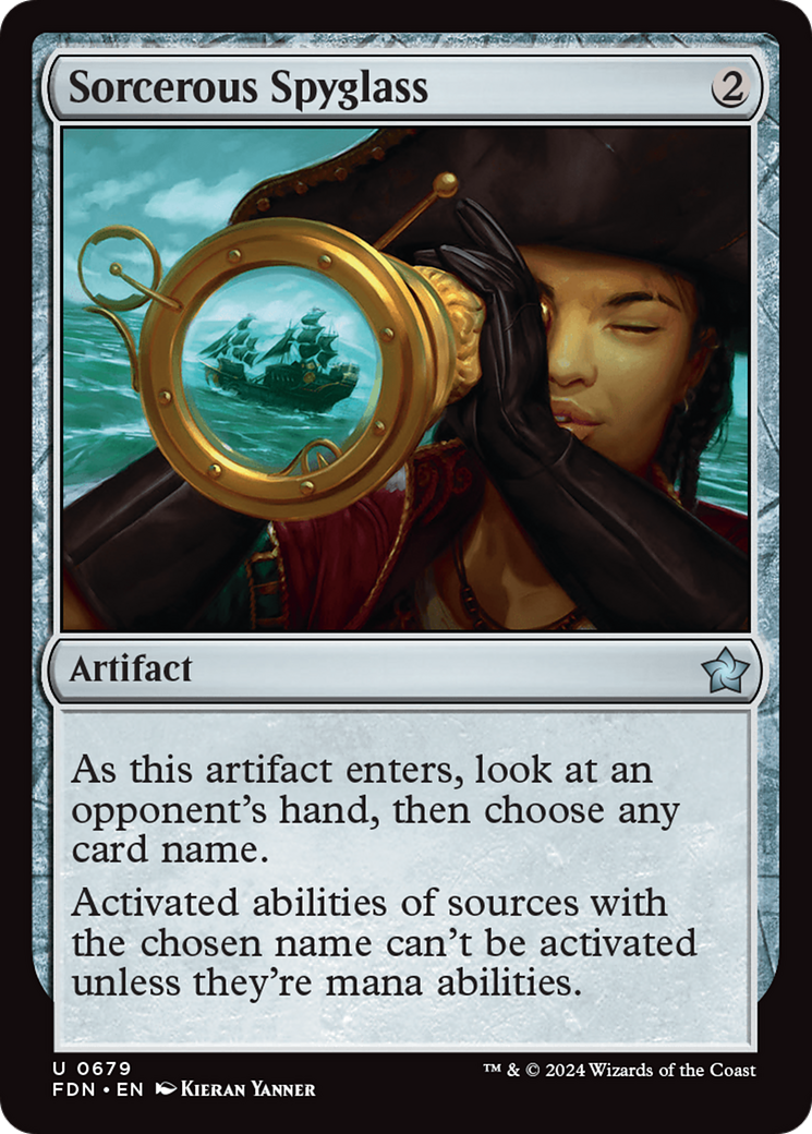 Sorcerous Spyglass [Foundations] | Card Citadel