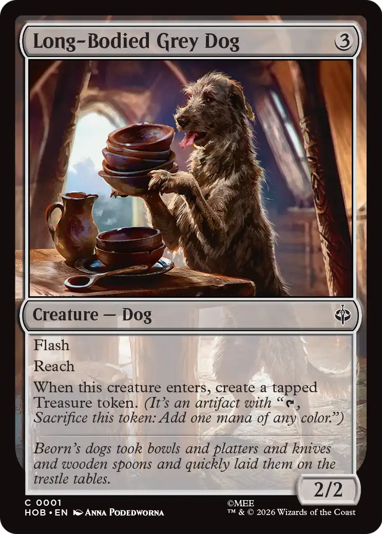 Long-Bodied Grey Dog [The Hobbit] | Card Citadel