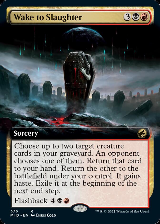 Wake to Slaughter (Extended Art) [Innistrad: Midnight Hunt] | Card Citadel