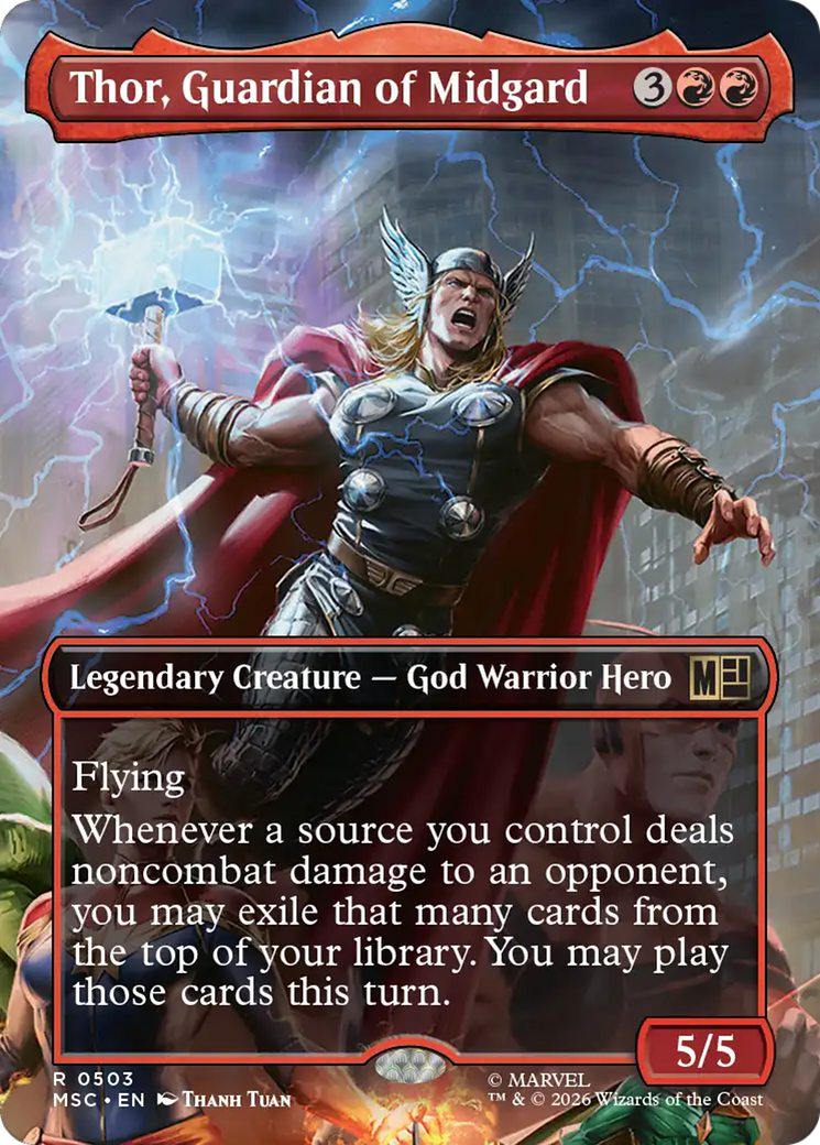 Thor, Guardian of Midgard (Borderless) [Marvel Super Heroes Commander] | Card Citadel