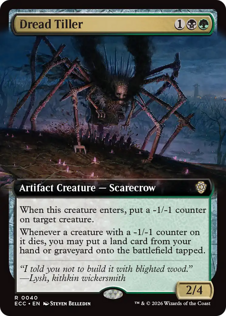 Dread Tiller (Extended Art) [Lorwyn Eclipsed Commander] | Card Citadel