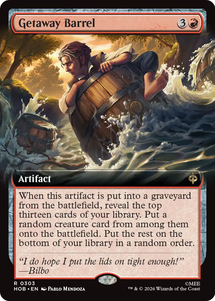 Getaway Barrel (Extended Art) [The Hobbit] | Card Citadel