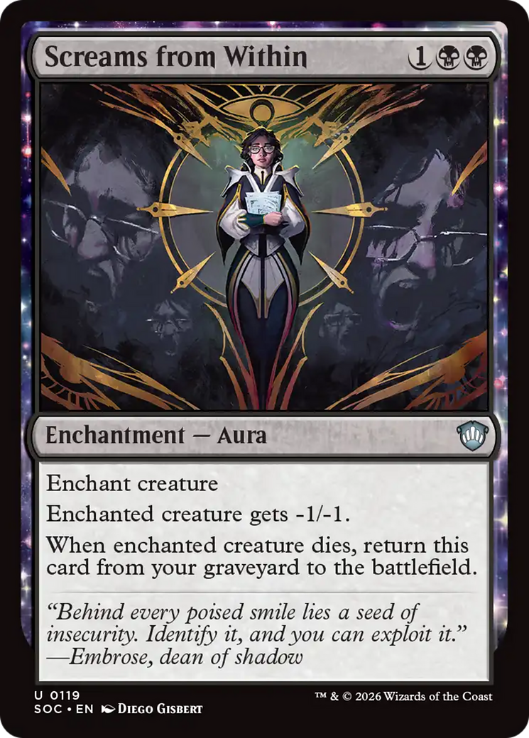 Screams from Within [Secrets of Strixhaven Commander] | Card Citadel