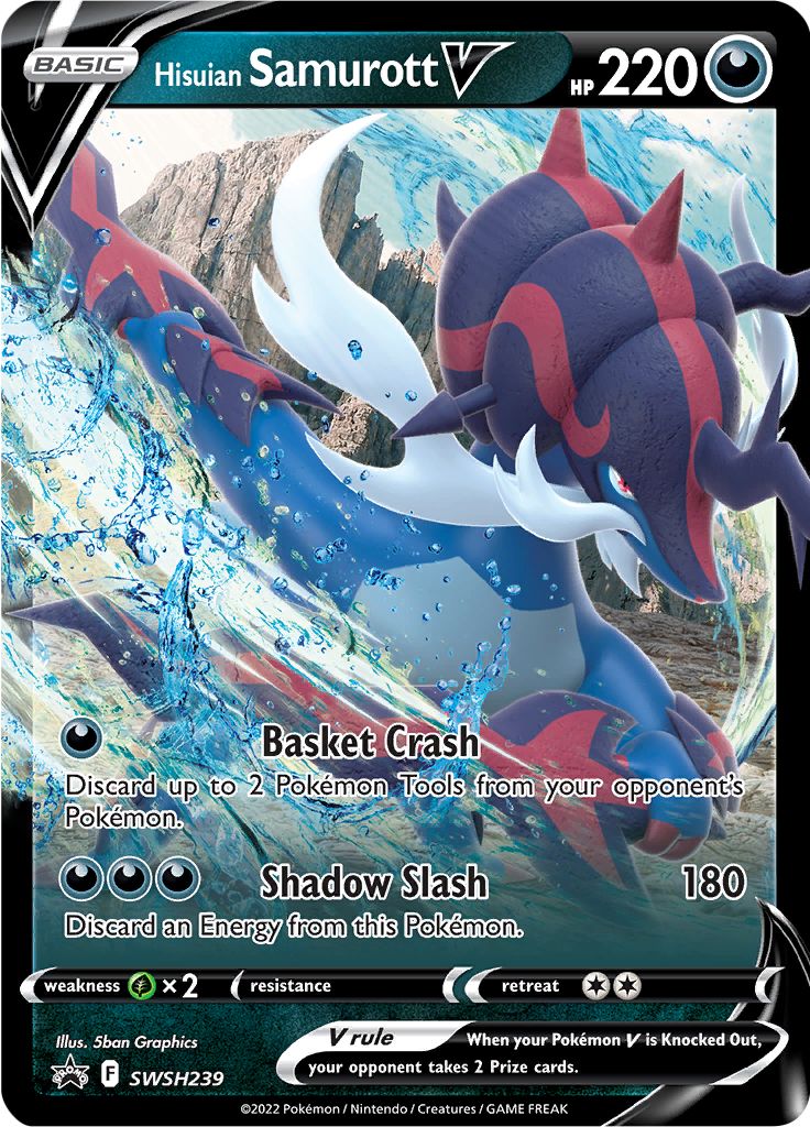Hisuian Samurott V (SWSH239) [Sword & Shield: Black Star Promos] | Card Citadel