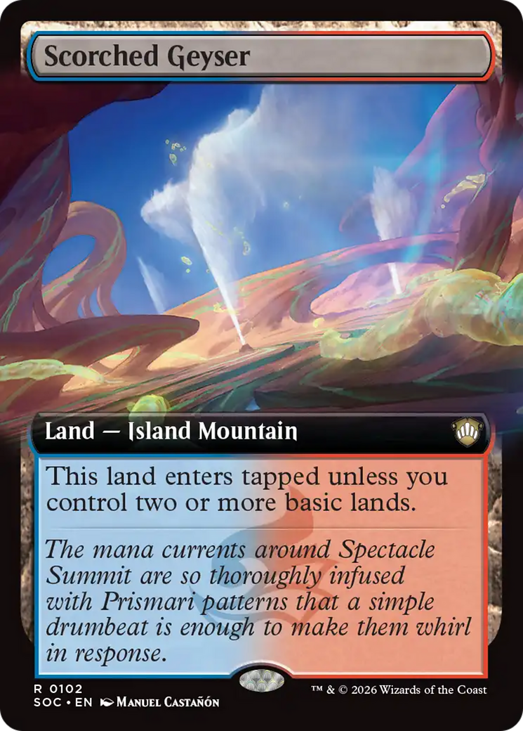 Scorched Geyser (Extended Art) [Secrets of Strixhaven Commander] | Card Citadel