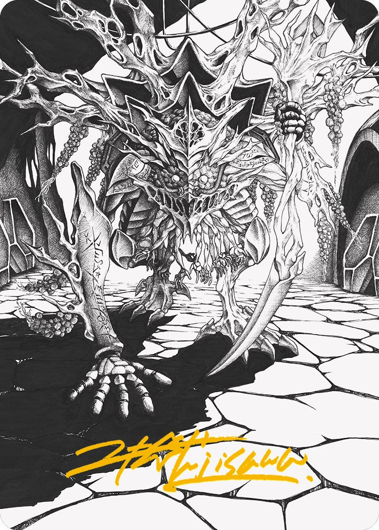 Thrun, Breaker of Silence Art Card (Gold-Stamped Signature) [Phyrexia: All Will Be One Art Series] | Card Citadel