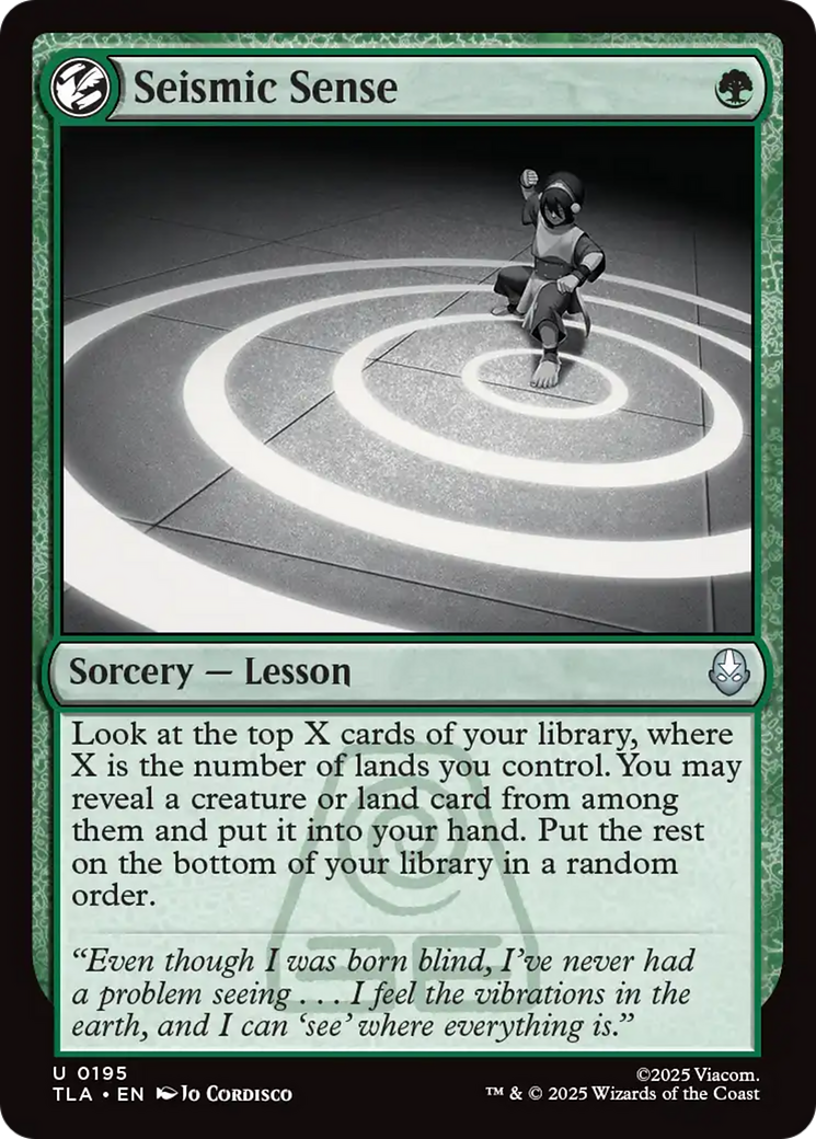 Seismic Sense [Avatar: The Last Airbender] | Card Citadel