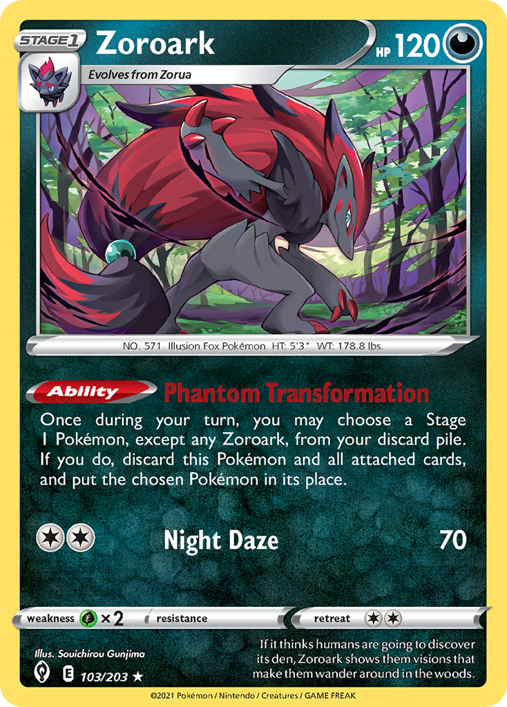 Zoroark (103/203) (Theme Deck Exclusive) [Sword & Shield: Evolving Skies] | Card Citadel