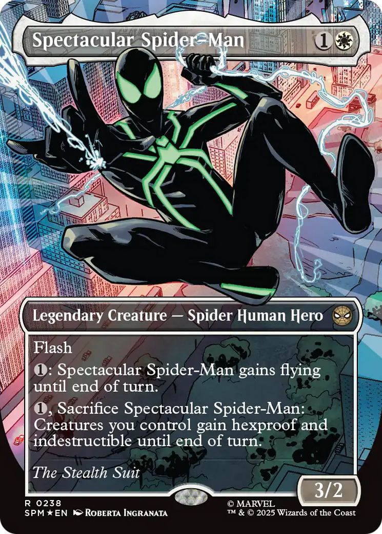 Spectacular Spider-Man (0238) (Borderless) (Textured Foil) [Marvel's Spider-Man] | Card Citadel