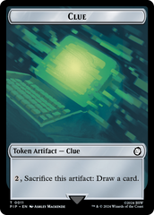Treasure (0018) // Clue Double-Sided Token [Fallout Tokens] | Card Citadel