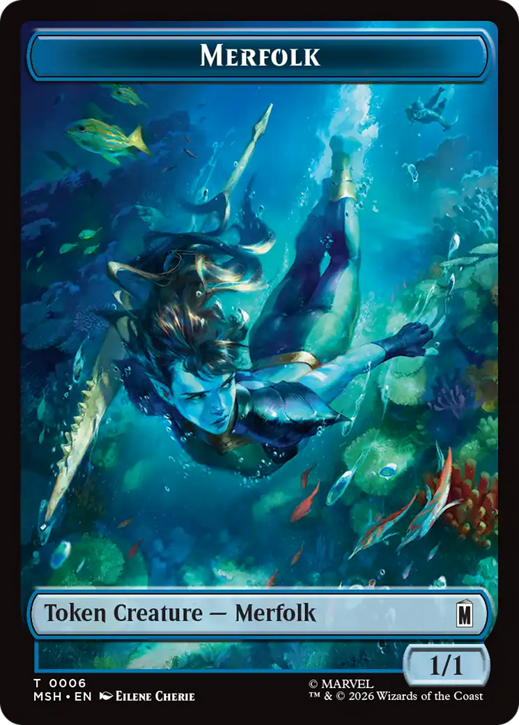 Wall (003) // Merfolk (006) Double-Sided Token [Marvel Super Heroes Commander Tokens] | Card Citadel