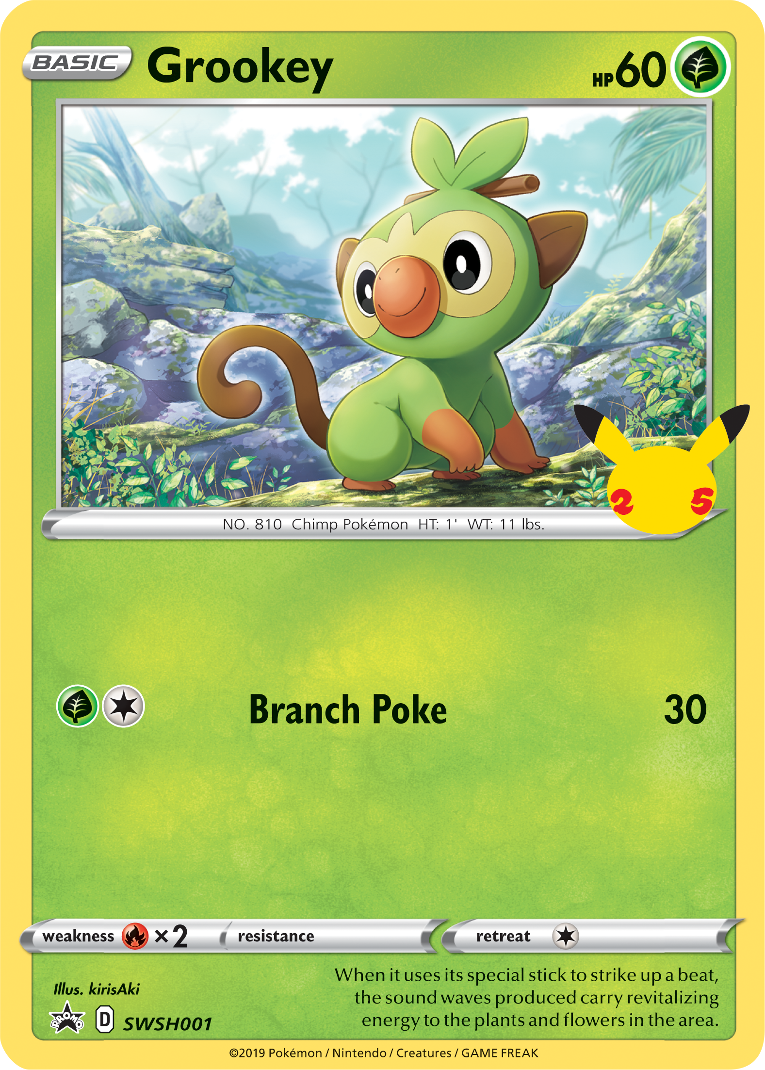 Grookey (SWSH001) (Jumbo Card) [First Partner Pack] | Card Citadel