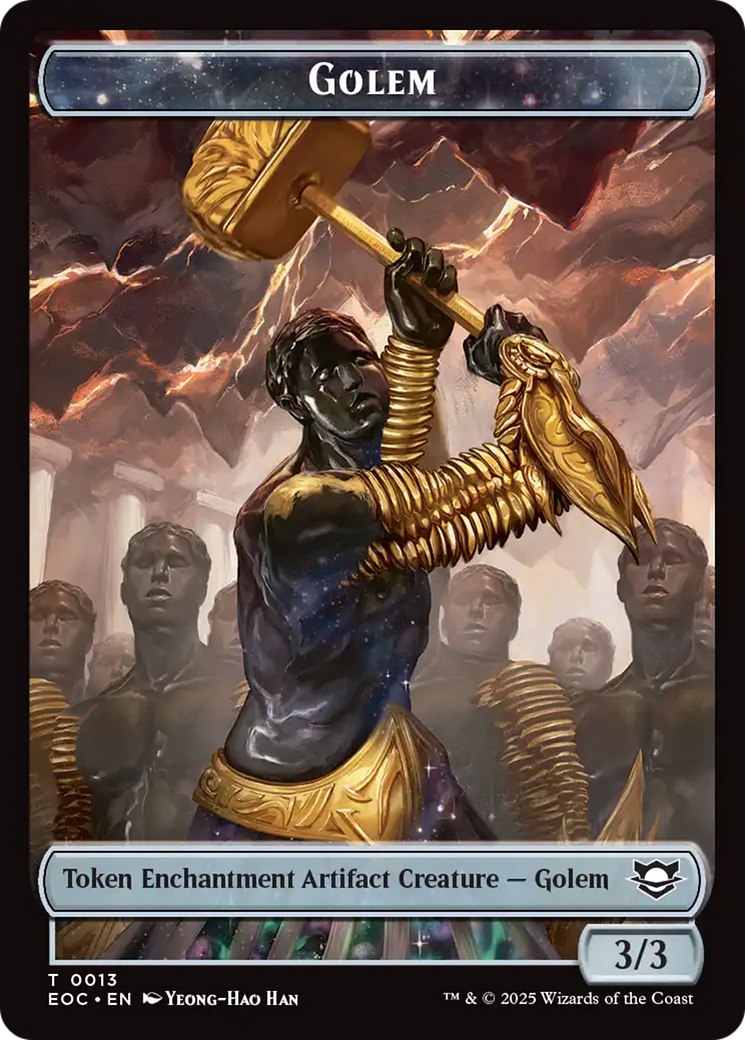 Shapeshifter // Golem (0013) Double-Sided Token [Edge of Eternities Commander Tokens] | Card Citadel