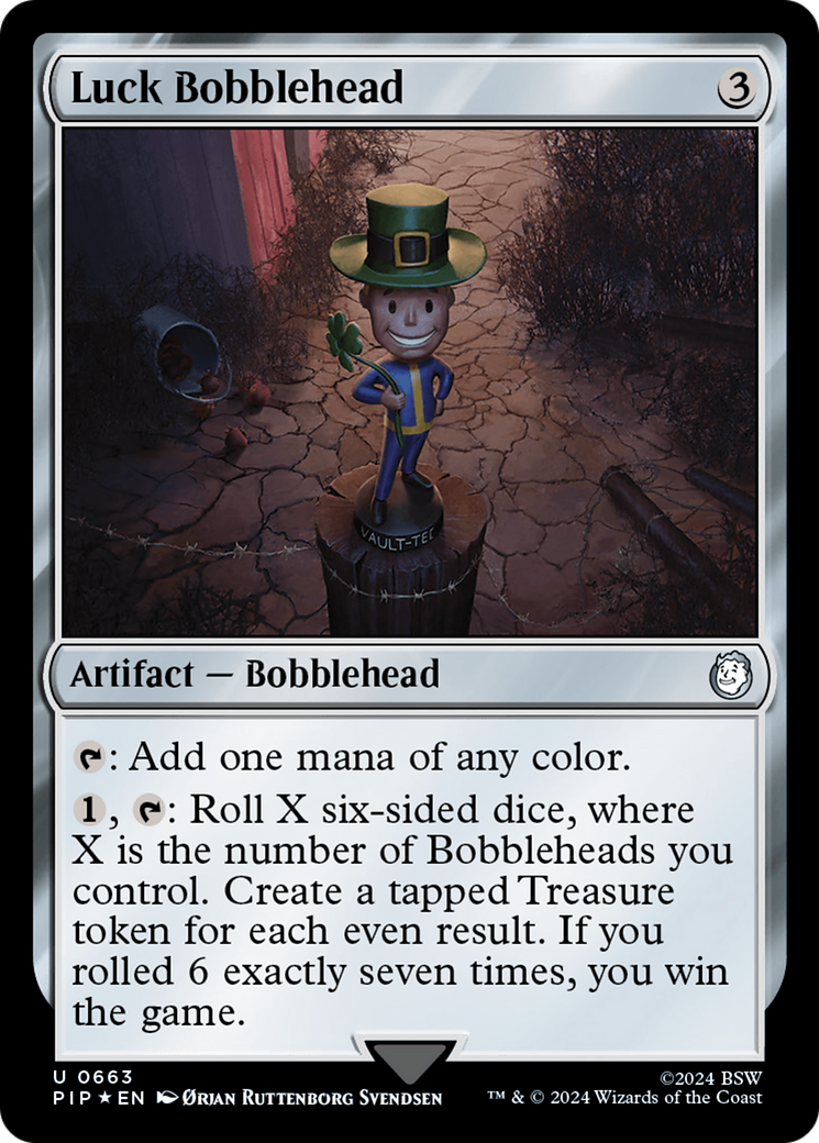 Luck Bobblehead (Surge Foil) [Fallout] | Card Citadel