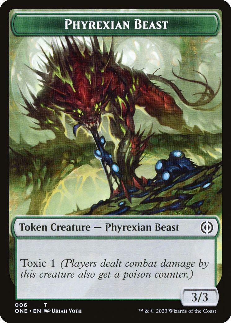 Phyrexian Beast Token [Phyrexia: All Will Be One Tokens] | Card Citadel