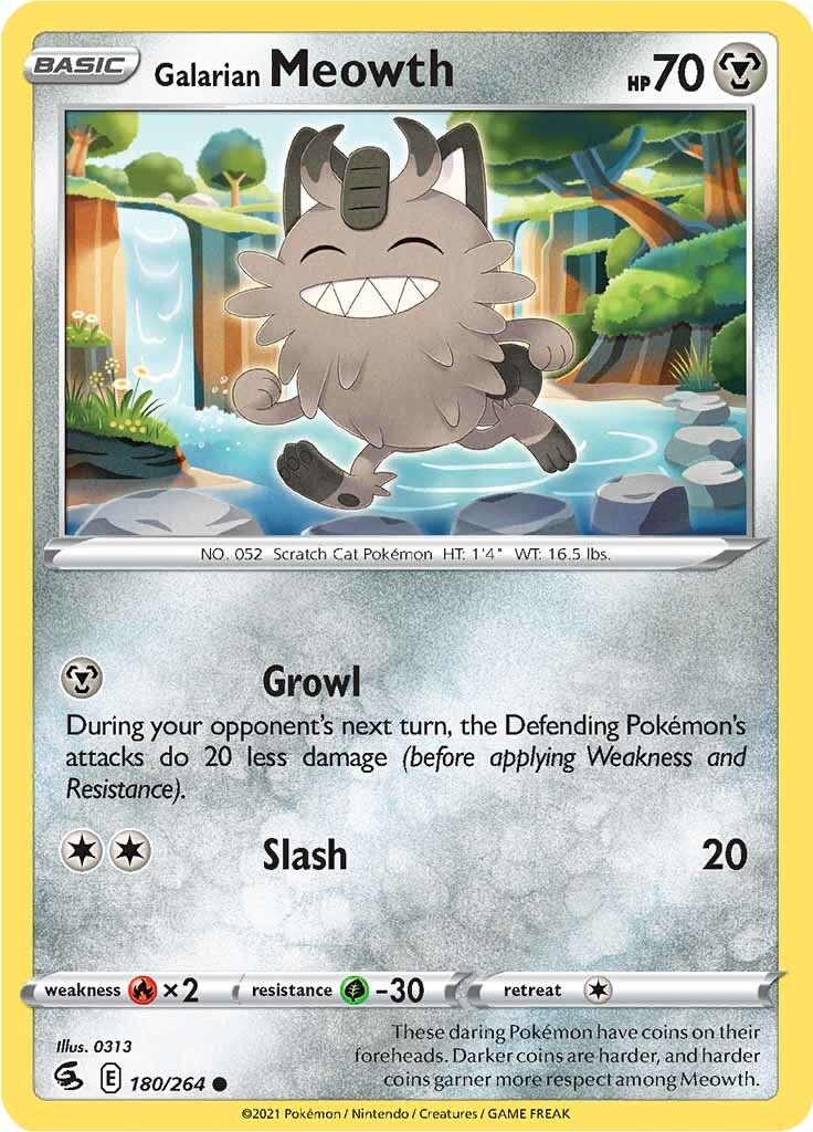 Galarian Meowth (180/264) [Sword & Shield: Fusion Strike] | Card Citadel