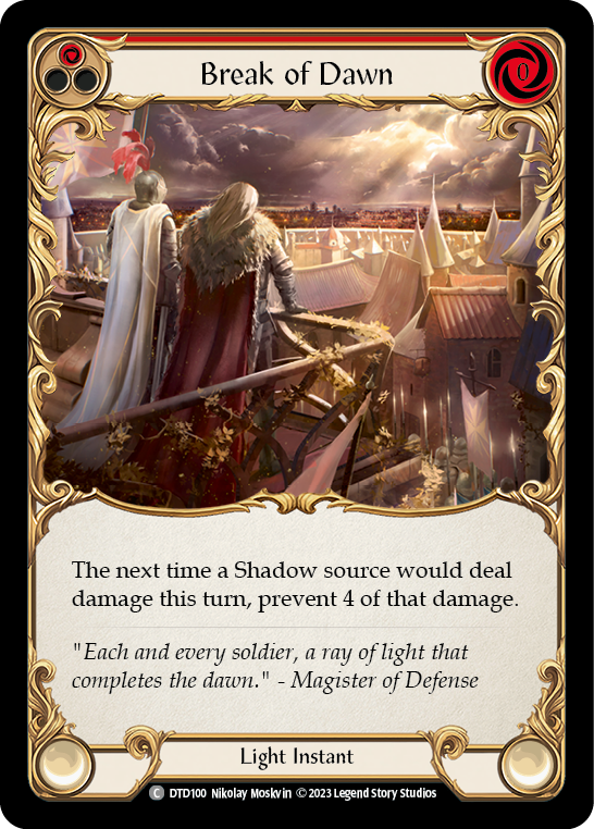 Break of Dawn (Red) [DTD100] (Dusk Till Dawn)  Rainbow Foil | Card Citadel