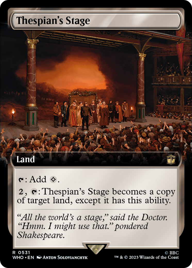 Thespian's Stage (Extended Art) [Doctor Who] | Card Citadel