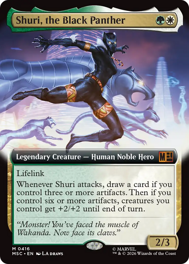 Shuri, the Black Panther (Extended Art) [Marvel Super Heroes Commander] | Card Citadel