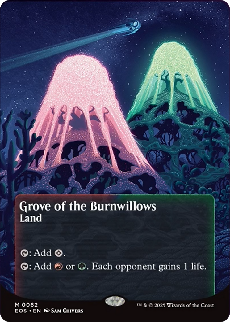 Grove of the Burnwillows (0062) (Borderless) [Edge of Eternities: Stellar Sights] | Card Citadel