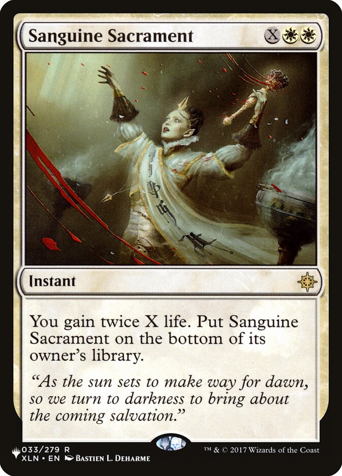 Sanguine Sacrament [The List] | Card Citadel