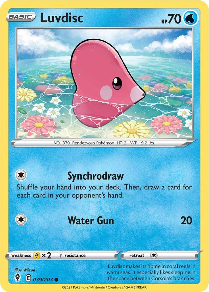 Luvdisc (039/203) [Sword & Shield: Evolving Skies] | Card Citadel