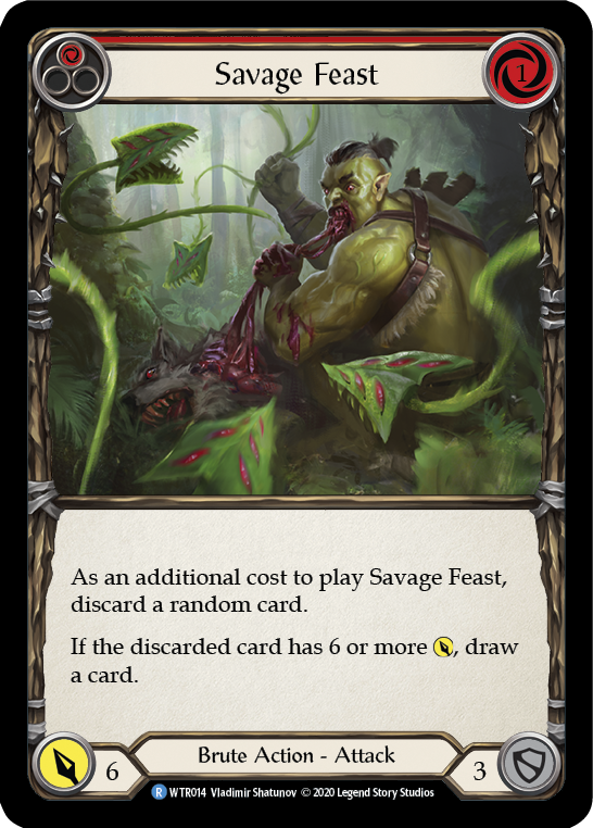 Savage Feast (Red) [U-WTR014] (Welcome to Rathe Unlimited)  Unlimited Rainbow Foil | Card Citadel