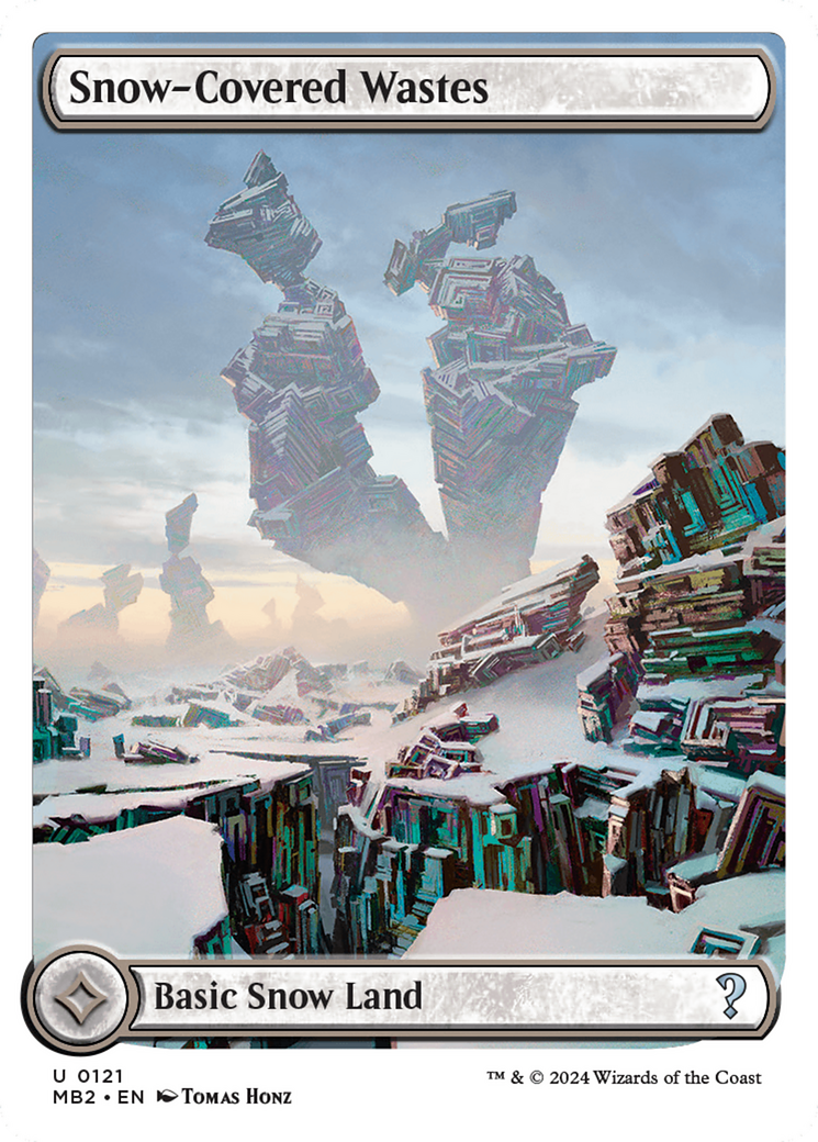 Snow-Covered Wastes (White Border) [Mystery Booster 2] | Card Citadel