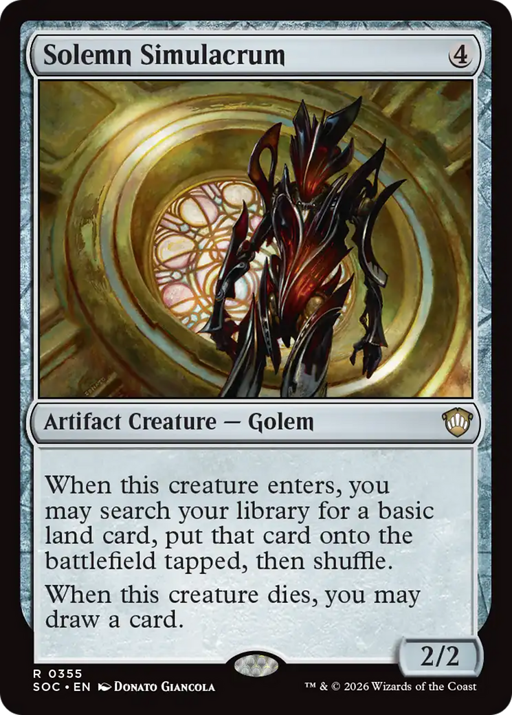 Solemn Simulacrum [Secrets of Strixhaven Commander] | Card Citadel