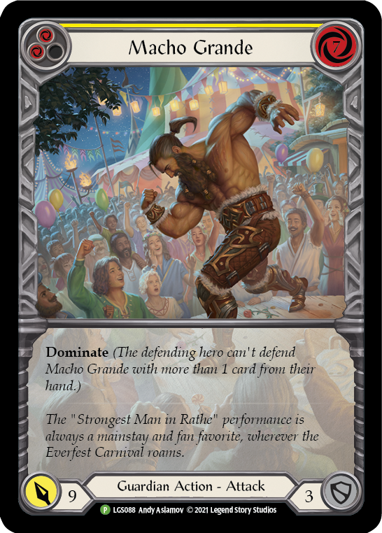 Macho Grande (Yellow) [LGS088] (Promo)  Rainbow Foil | Card Citadel