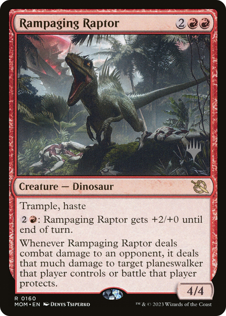 Rampaging Raptor (Promo Pack) [March of the Machine Promos] | Card Citadel