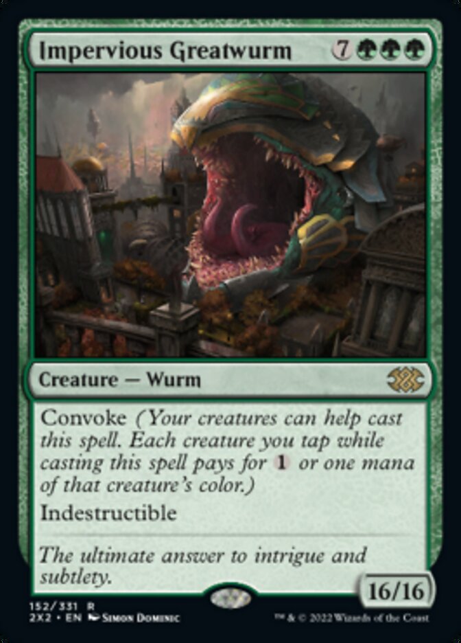 Impervious Greatwurm [Double Masters 2022] | Card Citadel