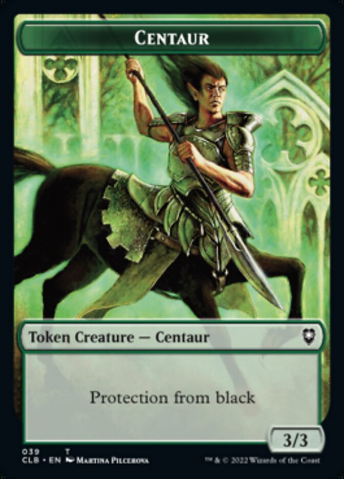 Horror // Centaur Double-Sided Token [Commander Legends: Battle for Baldur's Gate Tokens] | Card Citadel