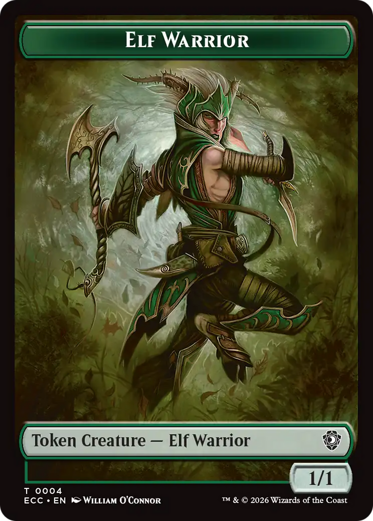 Zombie // Elf Warrior Double-Sided Token [Lorwyn Eclipsed Tokens] | Card Citadel