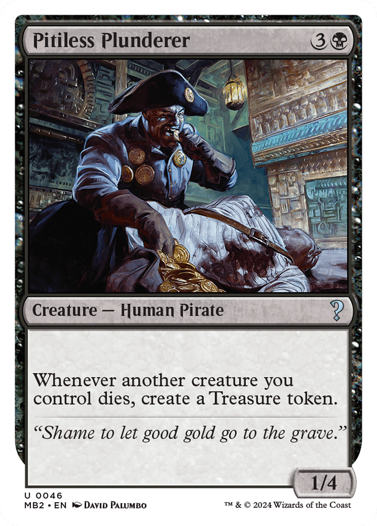 Pitiless Plunderer (White Border) [Mystery Booster 2] | Card Citadel