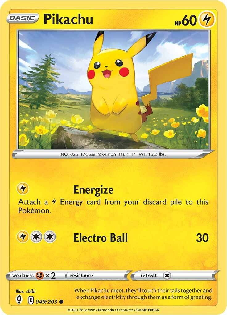 Pikachu (049/203) [Sword & Shield: Evolving Skies] | Card Citadel