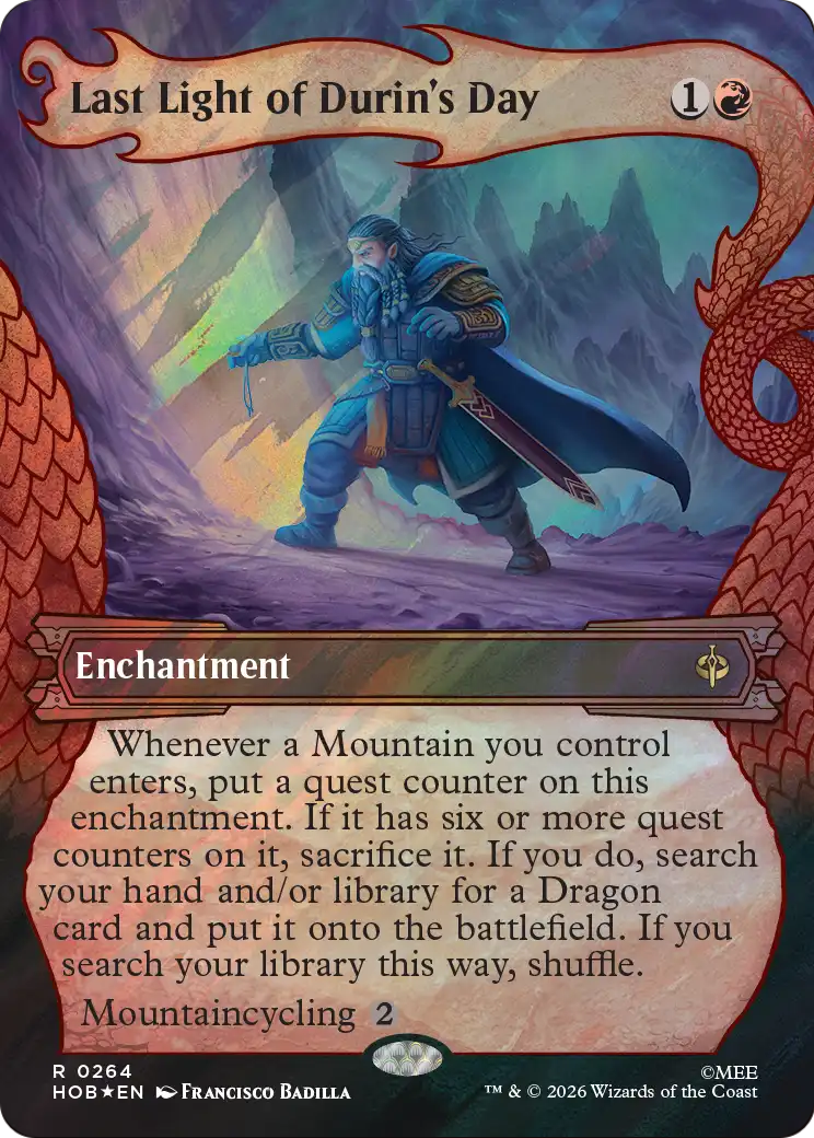 Last Light of Durin's Day (Showcase) (Surge Foil) [The Hobbit] | Card Citadel