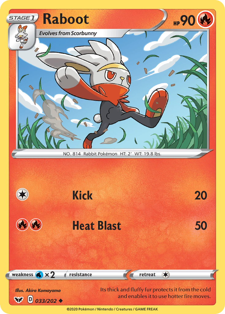 Raboot (033/202) [Sword & Shield: Base Set] | Card Citadel