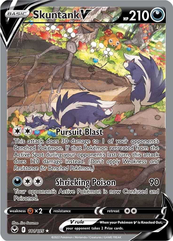 Skuntank V (181/195) [Sword & Shield: Silver Tempest] | Card Citadel