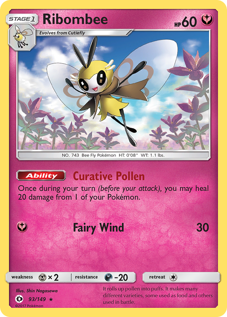 Ribombee (93/149) [Sun & Moon: Base Set] | Card Citadel