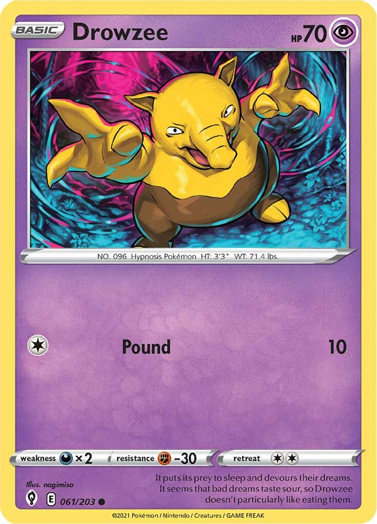 Drowzee (061/203) [Sword & Shield: Evolving Skies] | Card Citadel